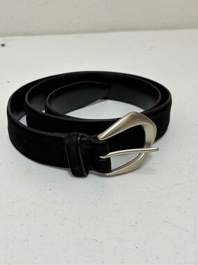 DANIEL CRAIG Italy Black suede - Genuine Leather Men Vintage Belt Size 40